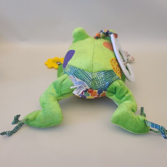 Eric Carle 8" Developmental Frog Rattle Teether Baby Toy Plush - Picture 6 of 12